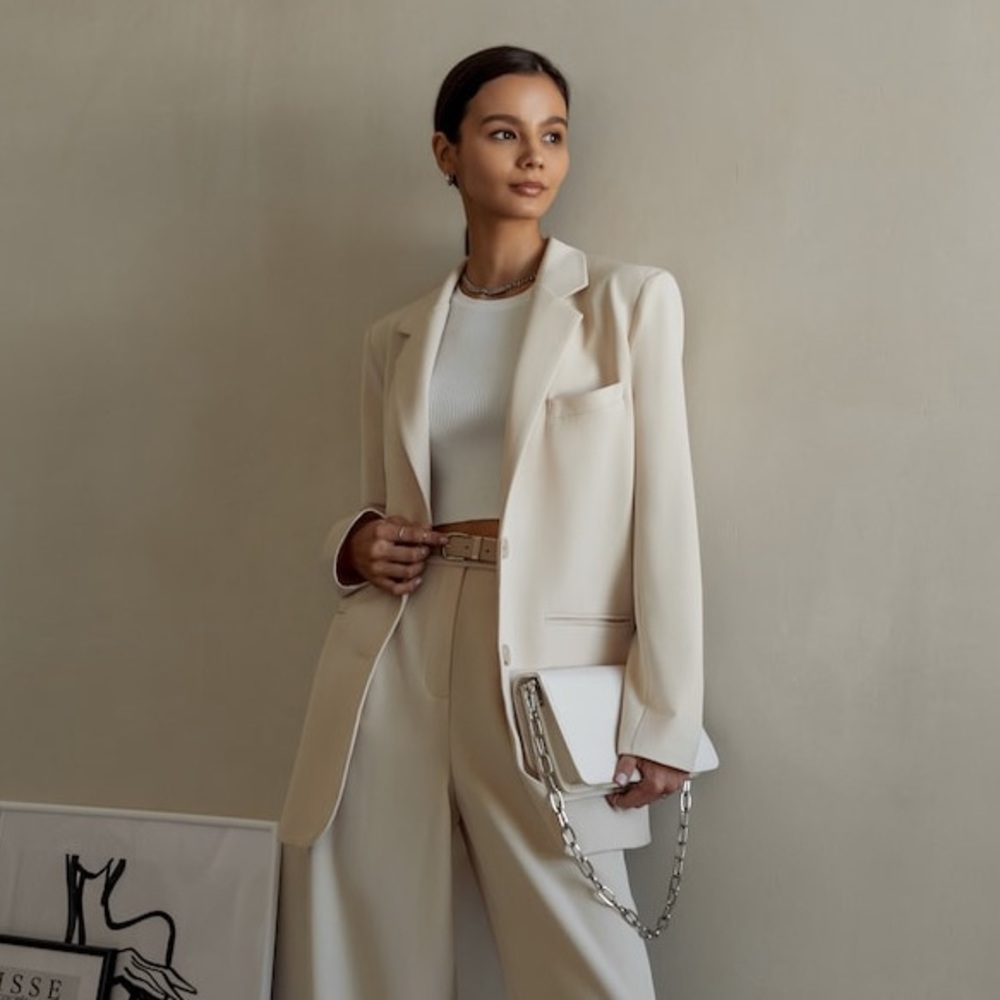 Single-breasted blazer beige NWT